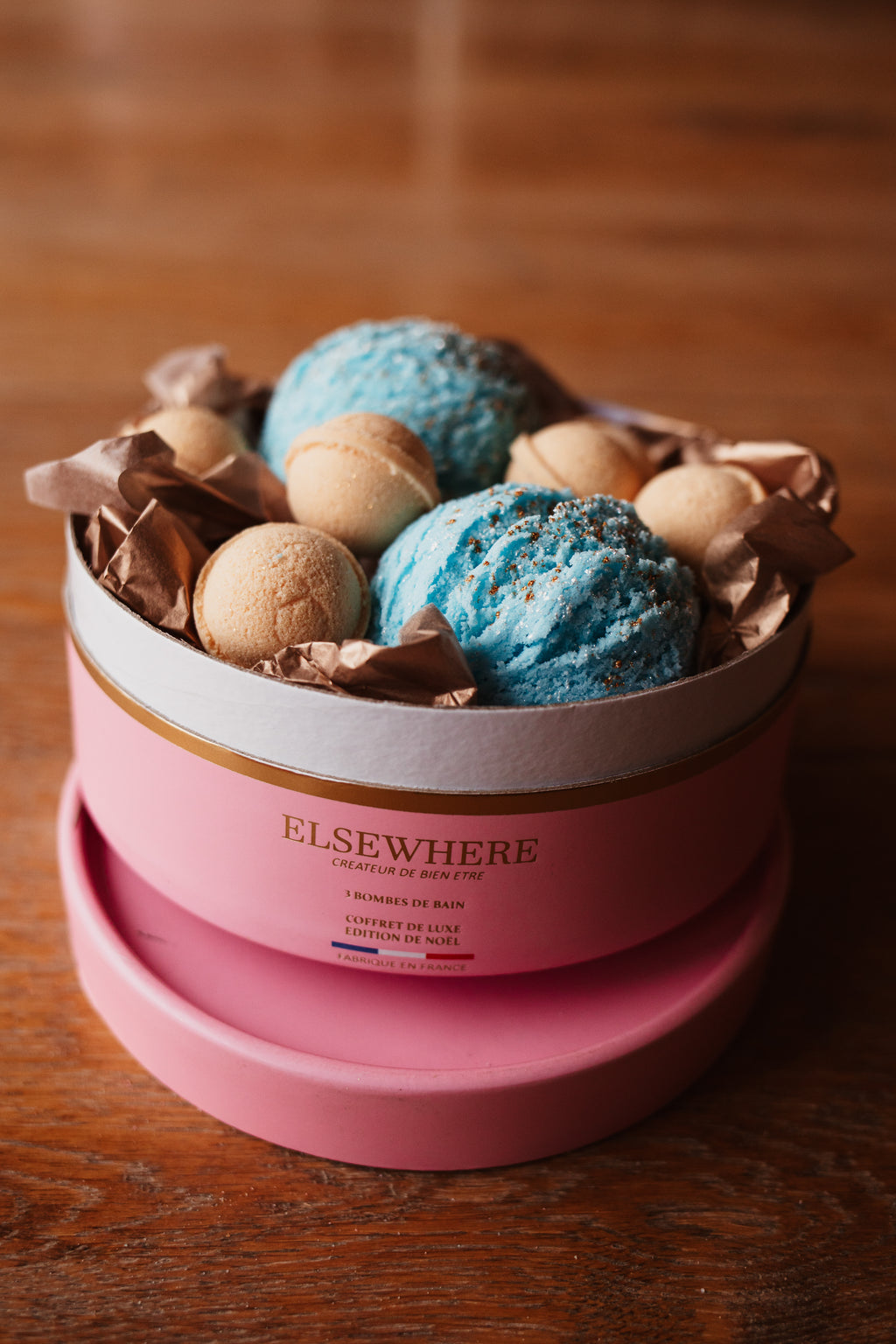 Coffret cadeau rond "Rêve Bleu Céleste"